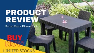 Rattan plastic table & Chairs ||Product Review