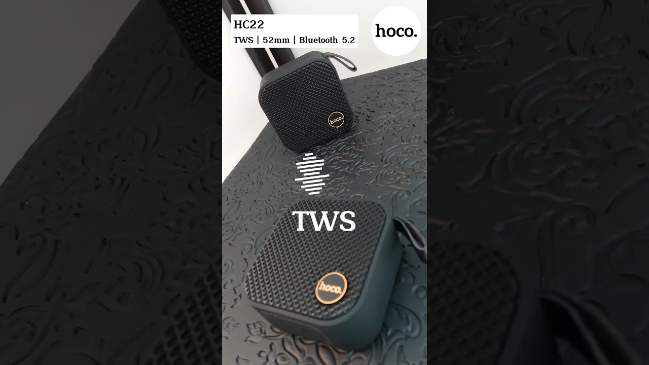 Wireless speaker, TWS audio device, portable speaker, Bluetooth 5.2 - Hoco HC22