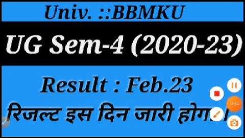 Bbmku Ug Sem-4 result update..news/ug sem 4 ka result kab aayega//by Rahul Sir...