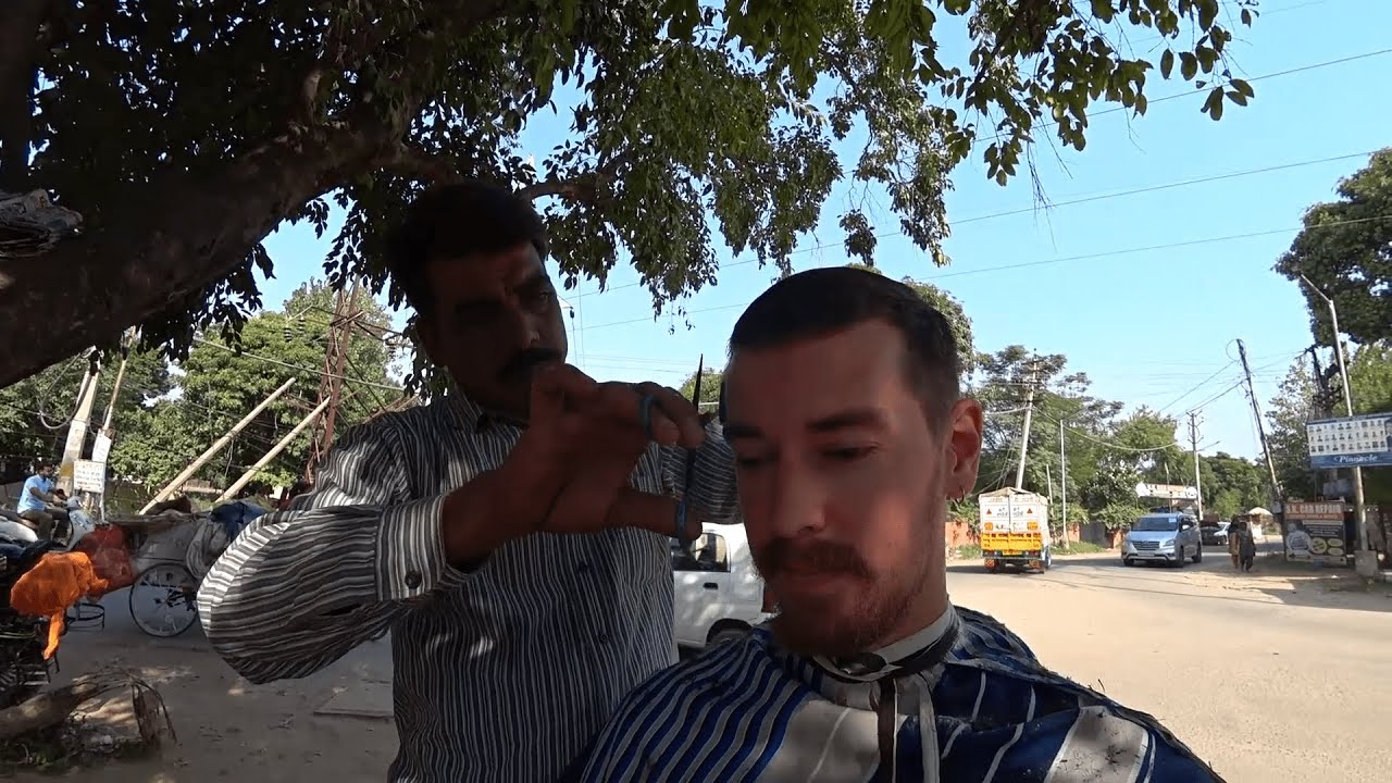 0.49 Haircut, Indian Street Barber, Chandigarh 🇮🇳 YouTube