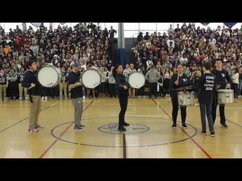 Framingham High School Drum line - pep rally - 2018