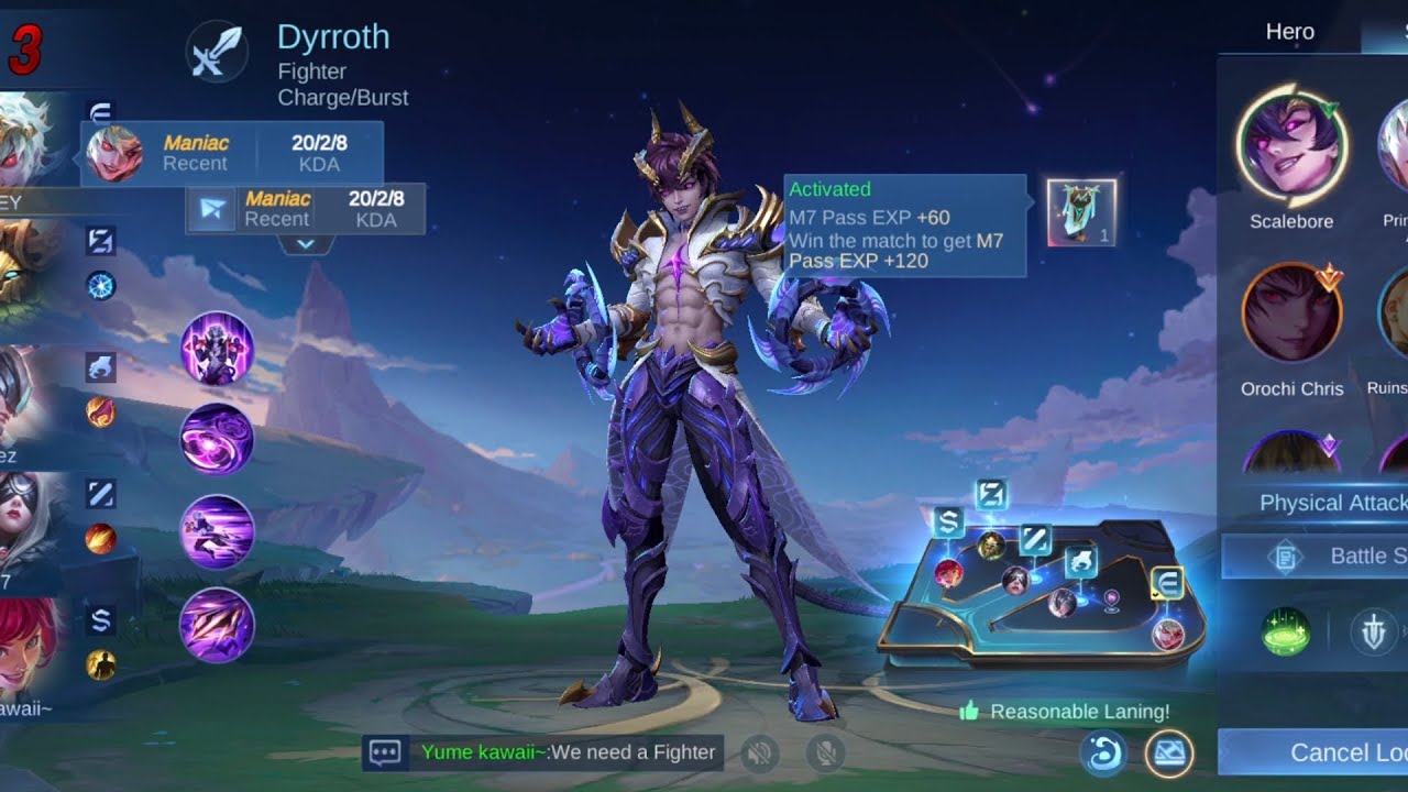 One of the hardest gameplay with dyrroth 🤯 || moba legends 5v5 