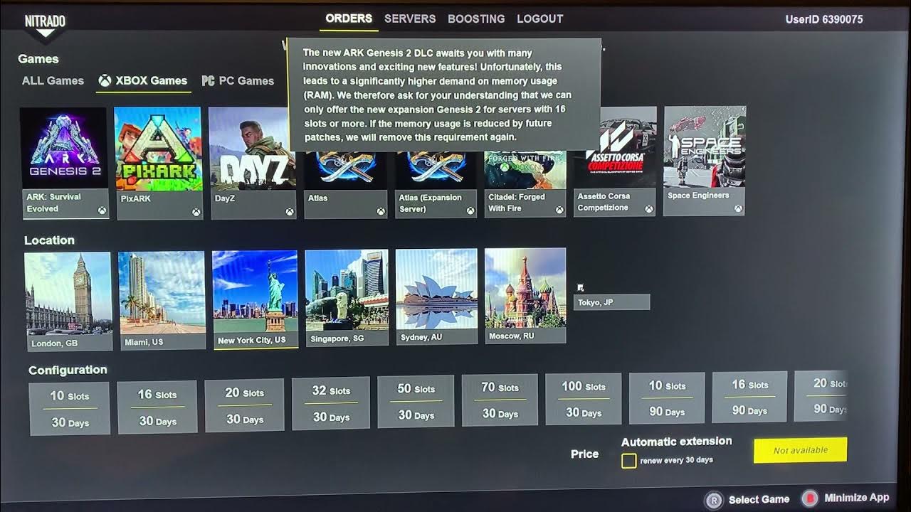 How to purchase a DayZ private server for Xbox (Nitrado) YouTube