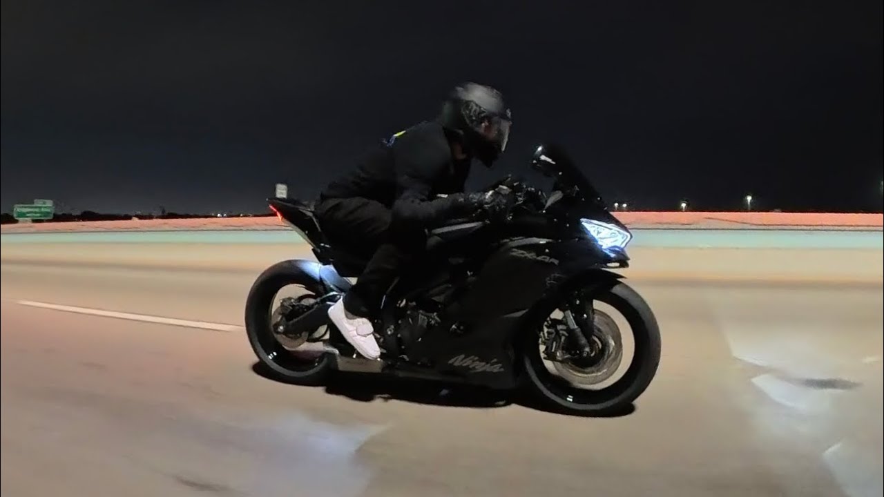 ZX-4R POV Night ride and gas run