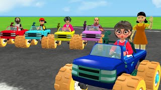 Scary Teacher 3D vs Squid Game Spring Car Racing and Challenge Break Honneycomb Candy Wheel by Scary Teacher Cute 34,970 views 3 months ago 8 minutes, 48 seconds