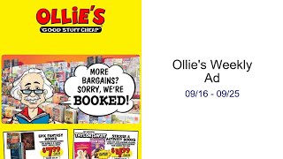 Ollie's Weekly Ad 09/16 - 09/25