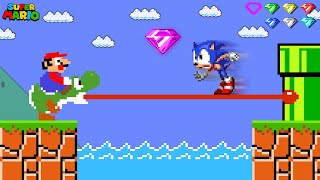 If Mario takes Sonic's Chaos Emeralds in Super Mario Bros.? [Part 3]