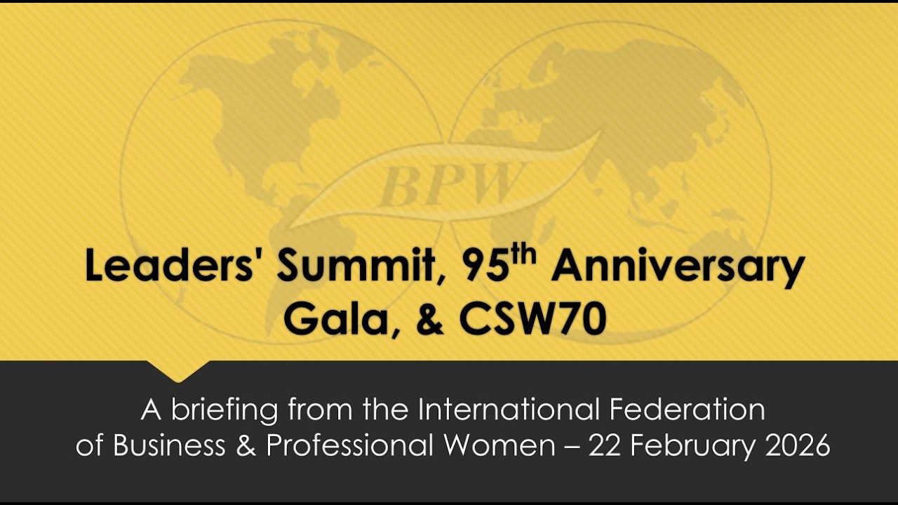 Prebriefing Leaders' Summit 2026, 95th Anniversary Gala Dinner and CSW70