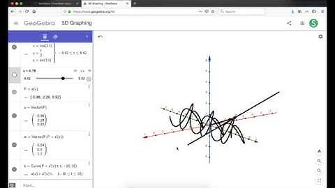 Using GeoGebra 3D to look at Curves, Tangent Vectors, and Tangent Lines in 3D