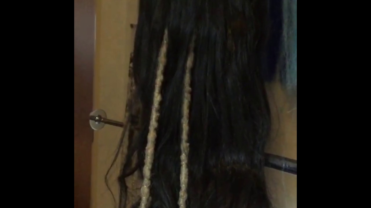 How to add Clip in Synthetic Dreads to your hair - YouTube