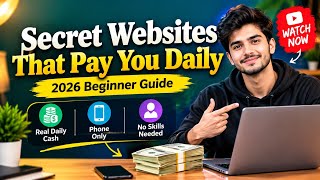 Secret Websites That Pay You Every Day! 💸 | Beginner Guide 2026 #makemoneyonline #earnmoney #1k 