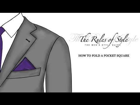How To Fold A Pocket Square - One Point