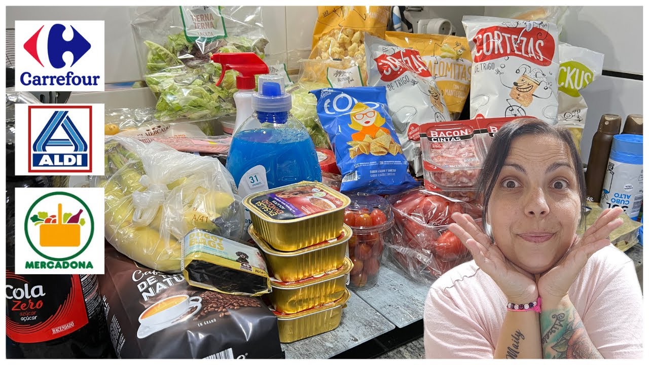 🛒COMPRA EN MERCADONA+ALDI+CARREFOUR🤑