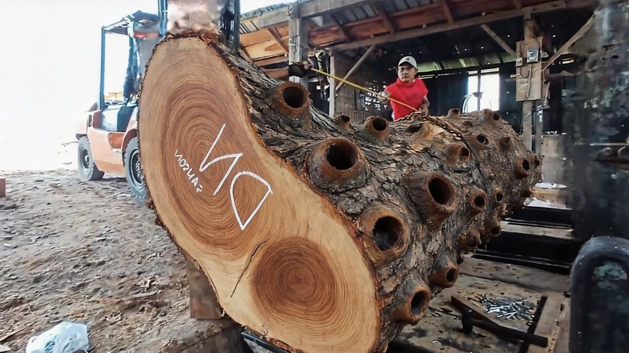 Extra care is taken in processing the most expensive wood ordered by the Arab Sultan