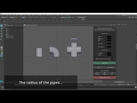 [Maya/Python] Pipe System Generator