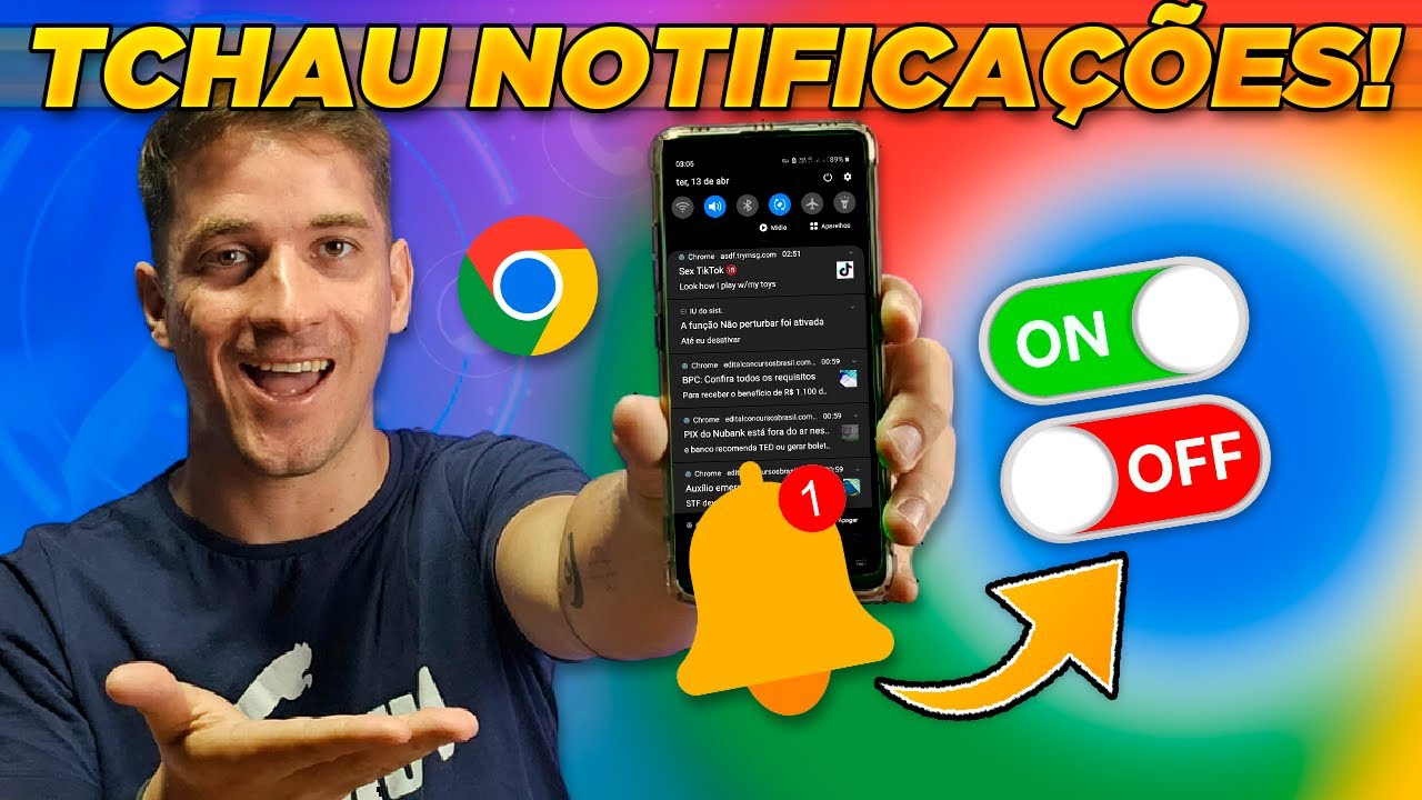 Como DESATIVAR as NOTIFICAÇÕES do GOOGLE CHROME no SMARTPHONE
