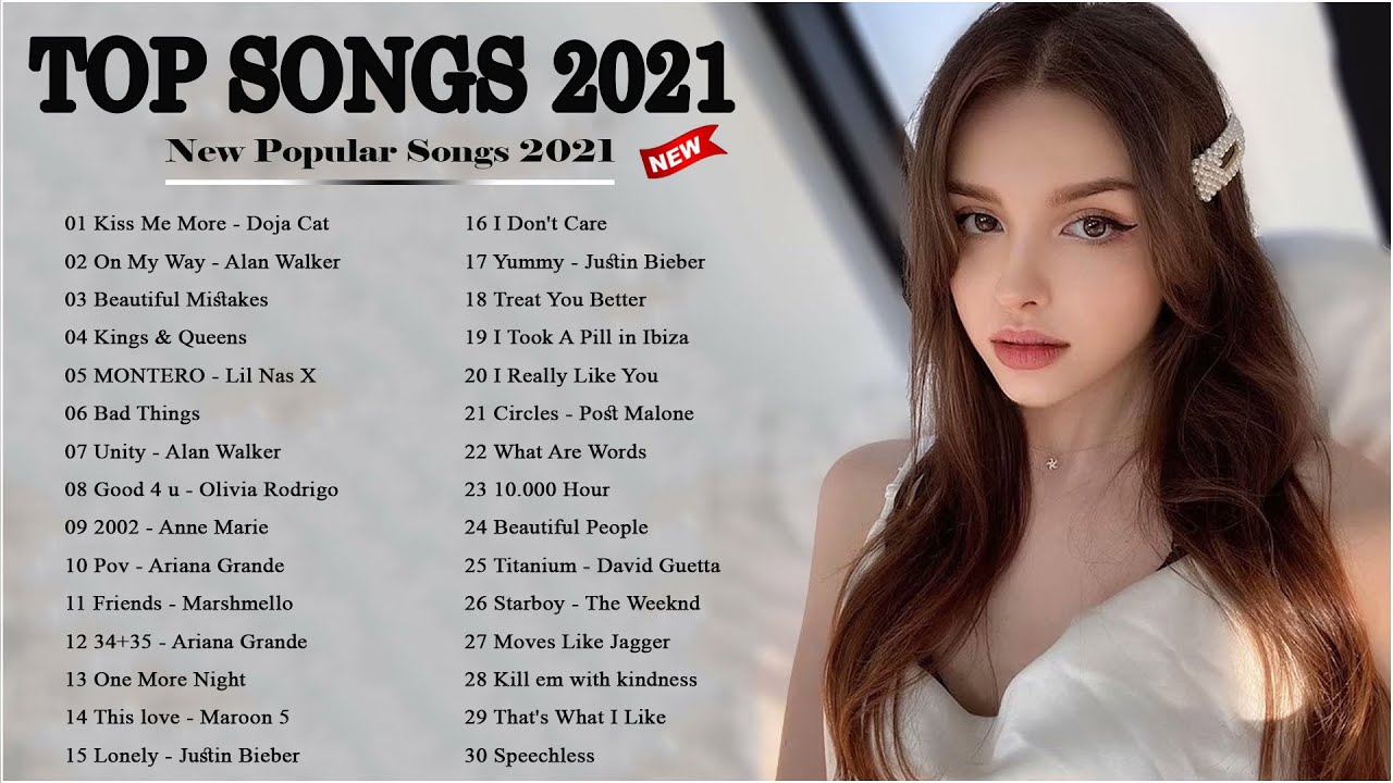 Английские песни 2021. Топ 100 английских песен. Топ музыка 2021.
