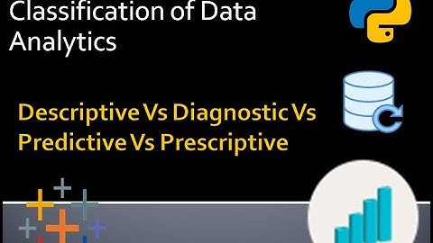 Classification of Data Analytics , Descriptive vs Diagnostic vs Predictive vs Prescriptive