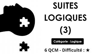 Suites logiques (concours sanitaires et sociaux) - 3