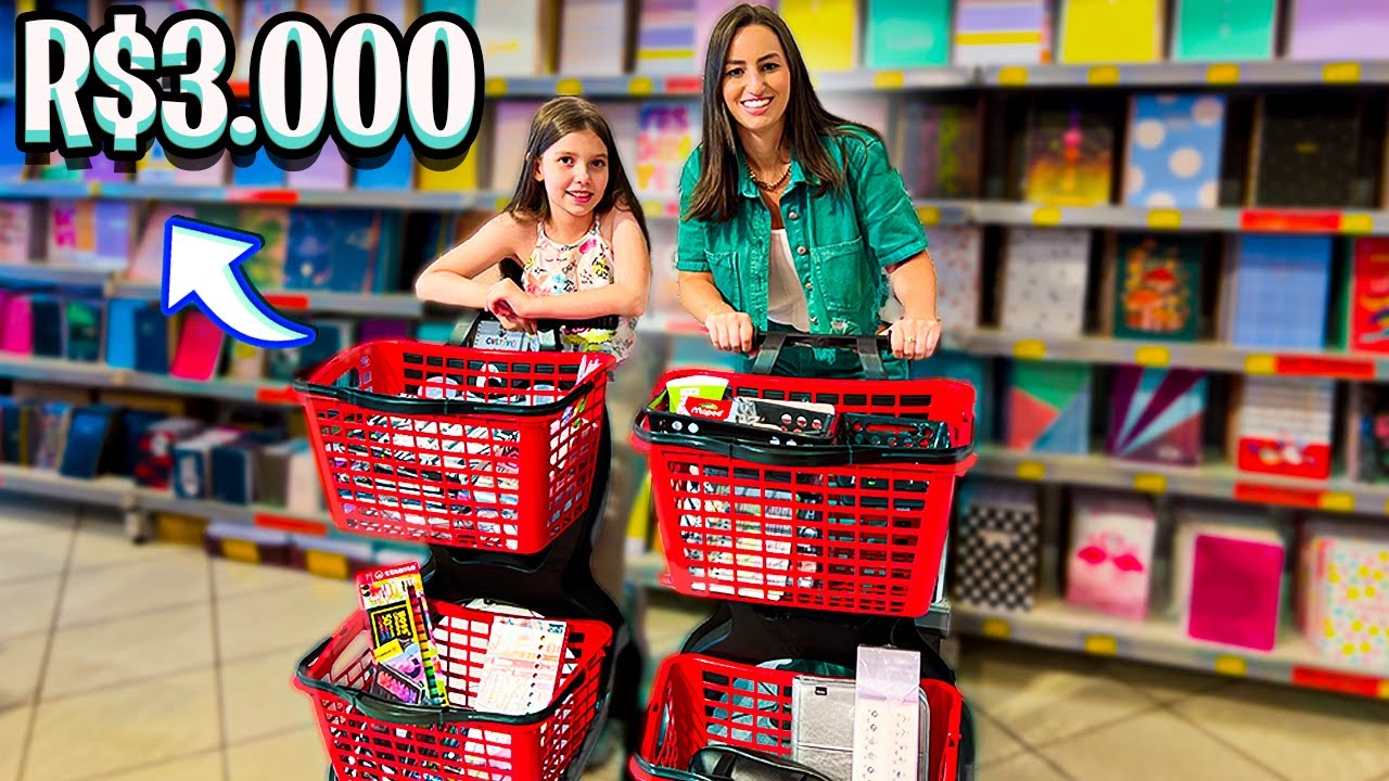 A CECÍLIA COMPROU 3 MIL REAIS EM MATERIAL ESCOLAR | PAPELARIA ART PEL