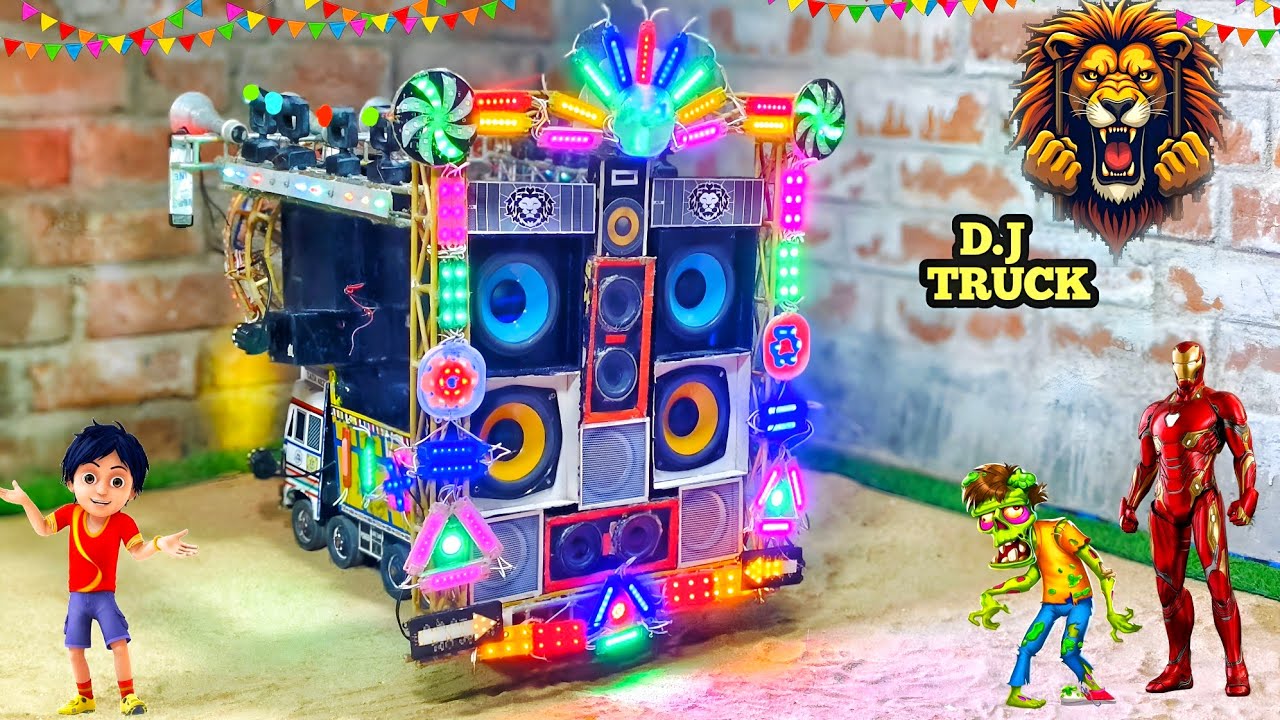 Мини-диджейский грузовик / Мини-диджейская установка / Загрузка установки для соревнований на дом...