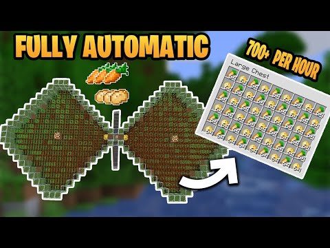 Fully Automatic Villager Potato/Carrot Farm - 700+ Per Hour
