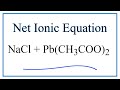 Net Ionic Equations and Spectator Ions