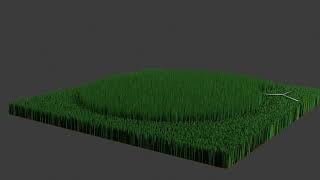 Geo node simulation zone grass cutting experiment