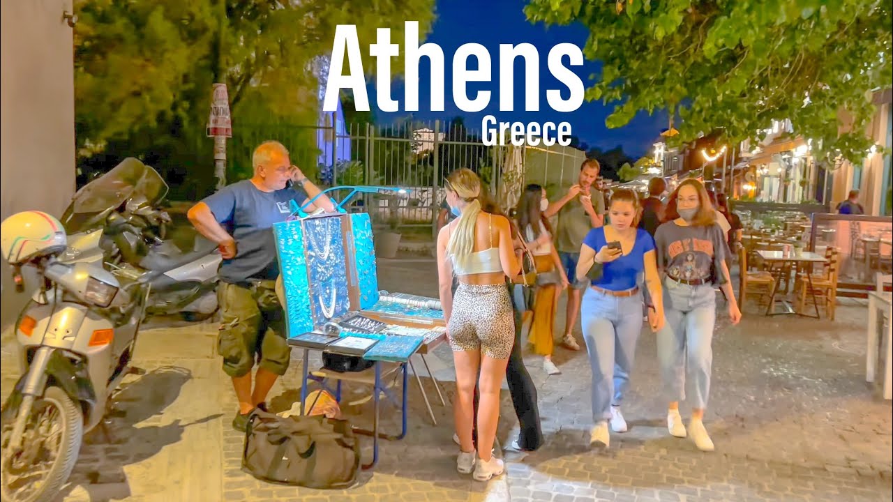 Athens, اليونان | ساحة Syntagma | جولة مشي 4K