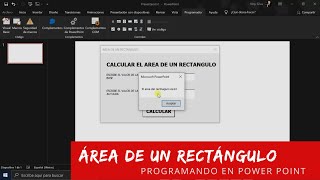 Calculate the area of a rectangle | Programming in PowerPoint