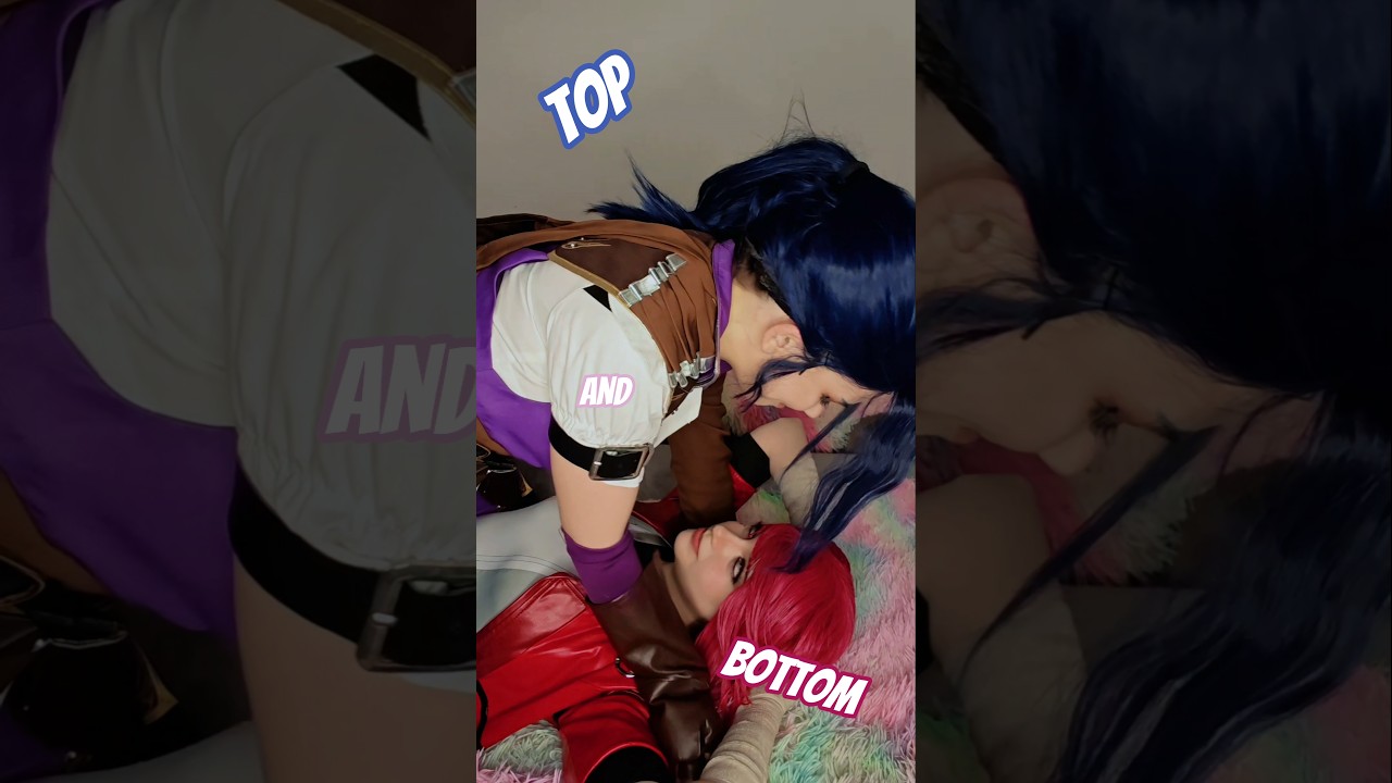 Top and bottom 🤭 | Vi & Caitlyn @nikkihatsunecosplay #cosplay #shorts #arcane