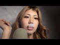 ASMR cloudy vape triggers &amp; soft breathing (close up)