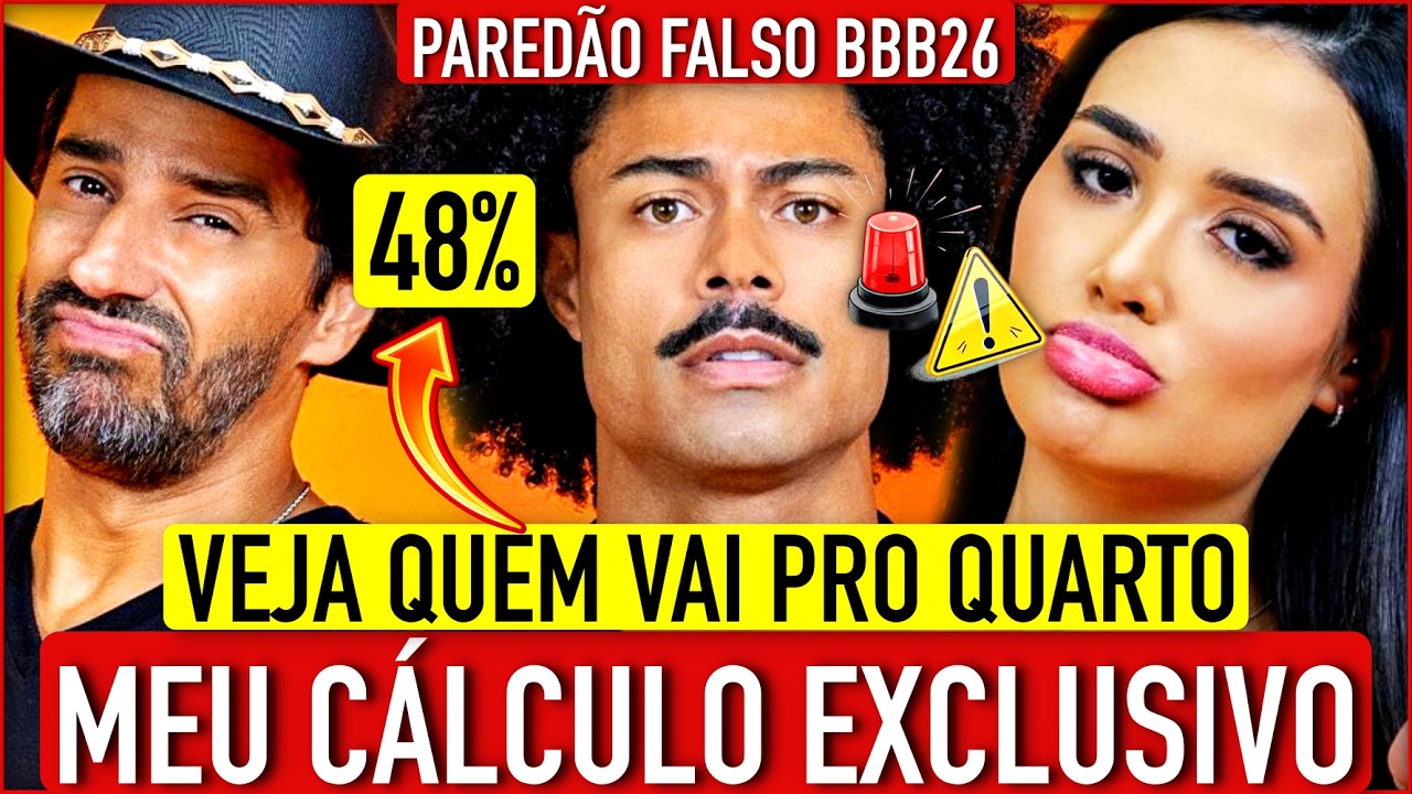 🚨😱RESULTADO CHOCANTE NO PAREDÃO FALSO: VEJA QUEM IRÁ PARA O QUARTO SECRETO DO BBB26!
