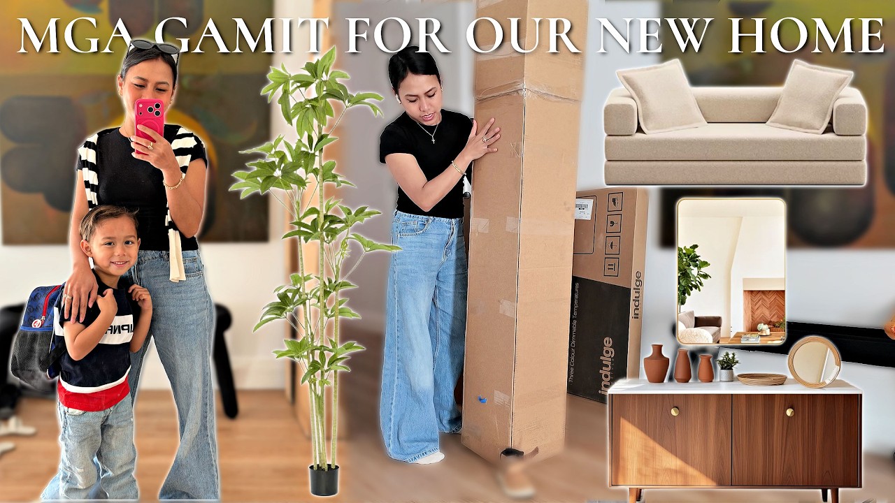 MGA NABILING GAMIT FOR OUR NEW HOME! NASA BIG GIRL SEAT SI BUNSO! ❤️ | rhazevlogs