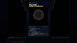 One angle builds a sunflower: 137.5° in Python #python #math #coding