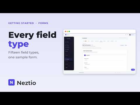Neztio Forms Part 3: Every Field Type in the Form Builder