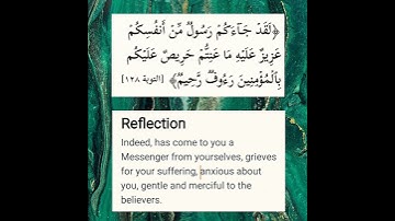 سورة التوبة آية ١٣٨ لقد جاءكم رسول من أنفسكم عزيز عليه ما عنتم حريص عليكم بالمؤمنين رؤوف رحيم