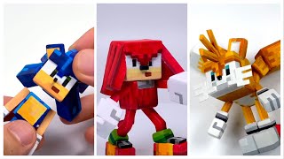 Create Minecraft Sonic, Tails, Knuckles with Clay (Summary.ver) / Minecraft X Sonic [kiArt]