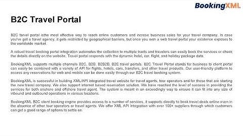 B2C Travel Portal Development