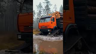 КАМАЗ на гусеничном ходу. #камаз #авто #грузовик #танки #automobile