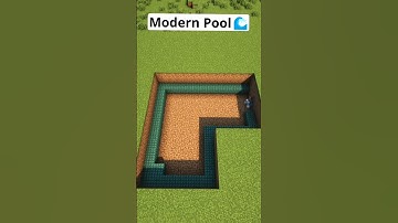 Modern pool in Minecraft #minecraft #tutorial #building #shorts #pool #trending #water #swimmingpool