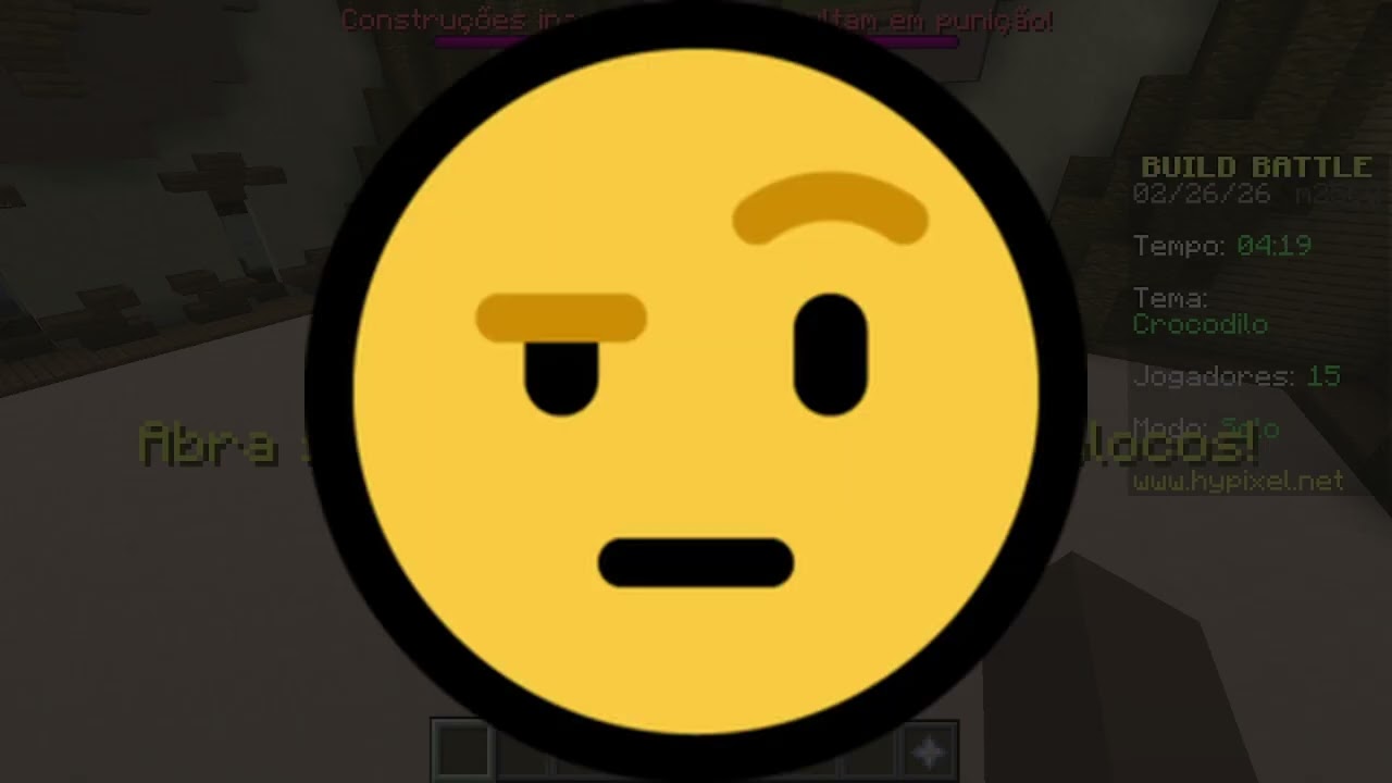 Build Battle, com um tema assustado, e tempo corrido.