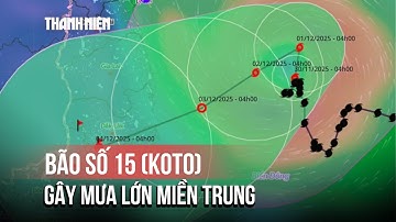 Bão số 15 (Koto) sẽ đi thẳng vào miền Trung, gây mưa lớn