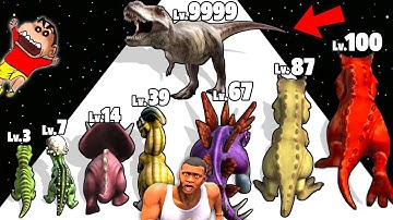 NOOB vs PRO vs HACKER in DINO EVOLUTION with SHINCHAN and CHOP