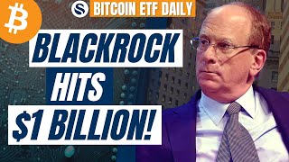 Blackrock ETF Hits $1 Billion | Bitcoin Price Slumps