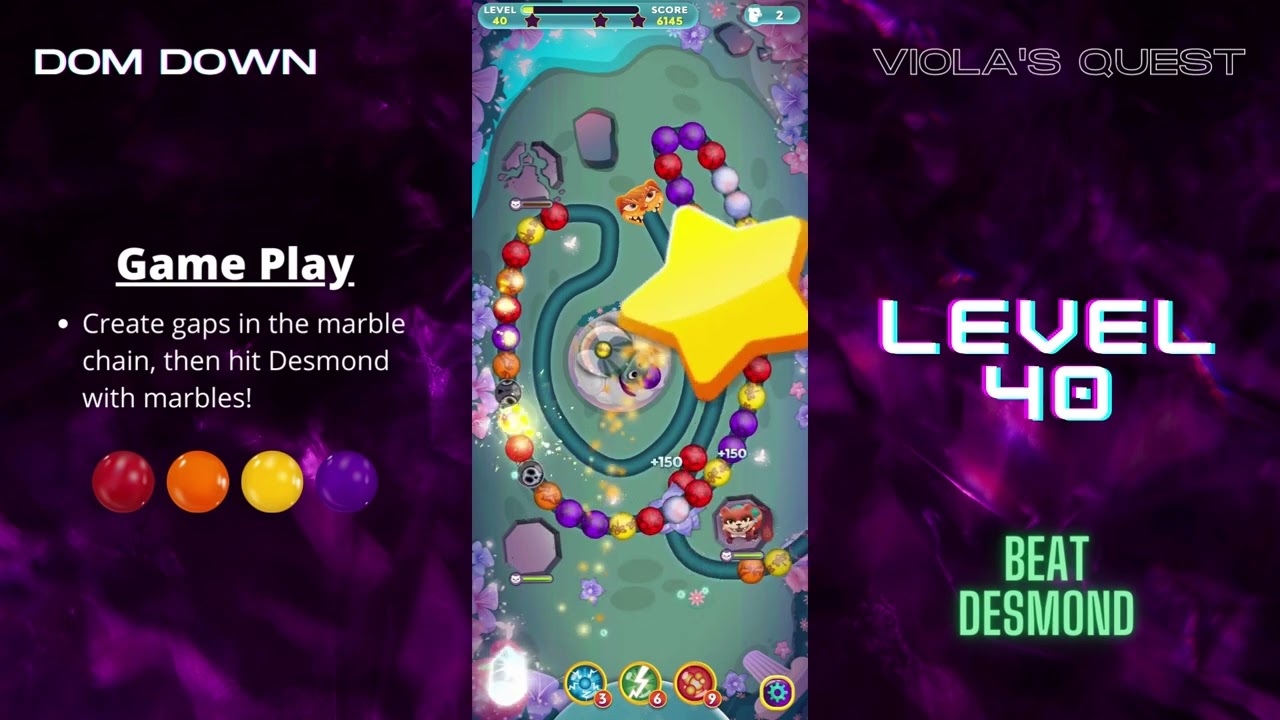 Viola's Quest 🟣🟠🔴 / Level 40 / Dom Down YouTube