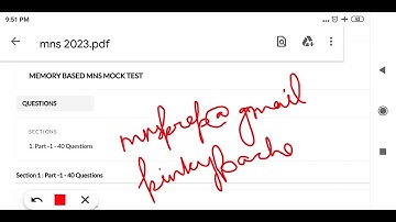 Memory Based online Mock test for MNS 2023 | by @flora_fauna23