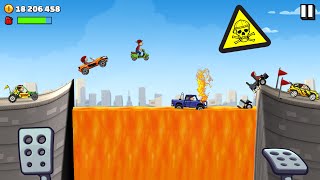 Cars VS Giant Lava Pit - Hill Climb Racing 2 (JUMP TEST)