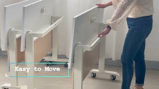 omni T-foot mobile table base folding flip top training table with modesty panel