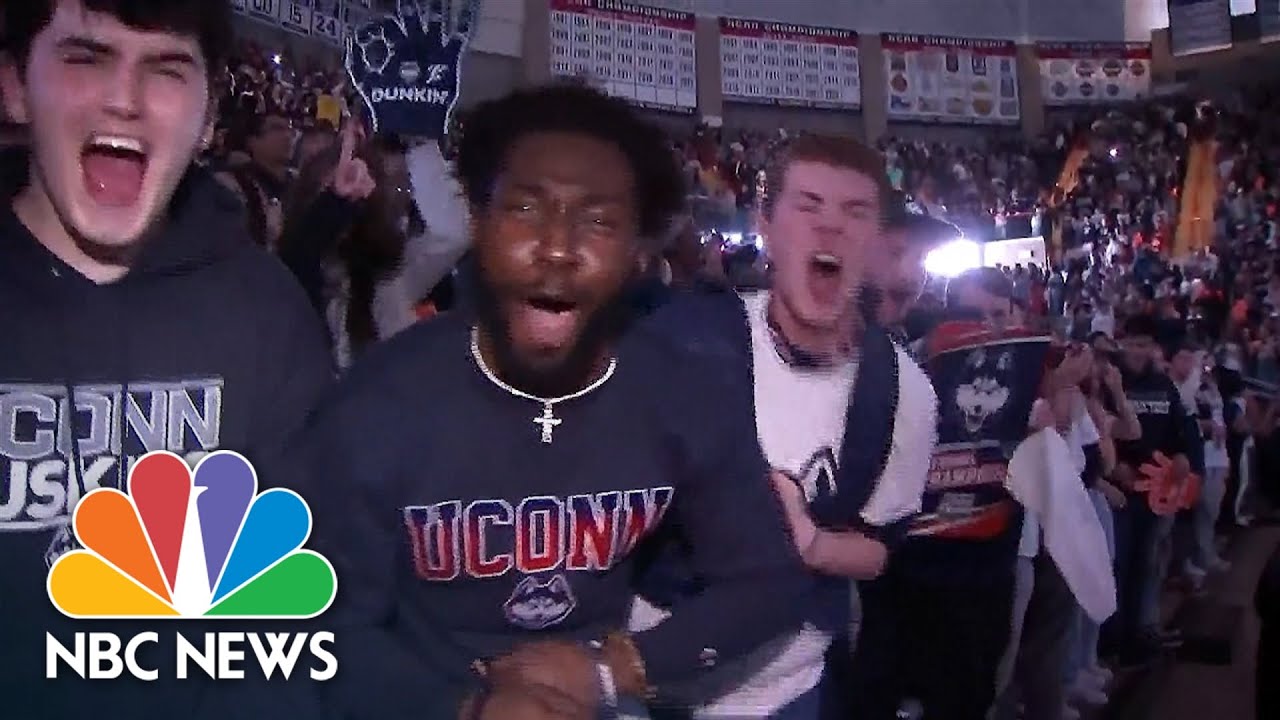 Huskies fans celebrate historic NCAA Championship win on UConn campus Huskies fans celebrate historic NCAA Championship win on UConn campus